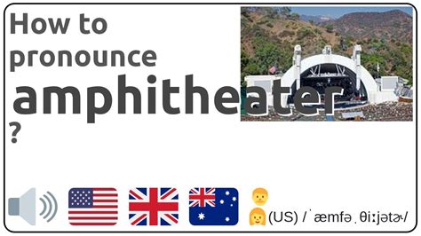 How to Pronounce amphitheatre .